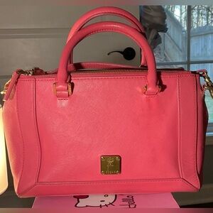 MCM Handbag Pink Satchel MCM  Crossbody Leather Nuovo Vintage Purse